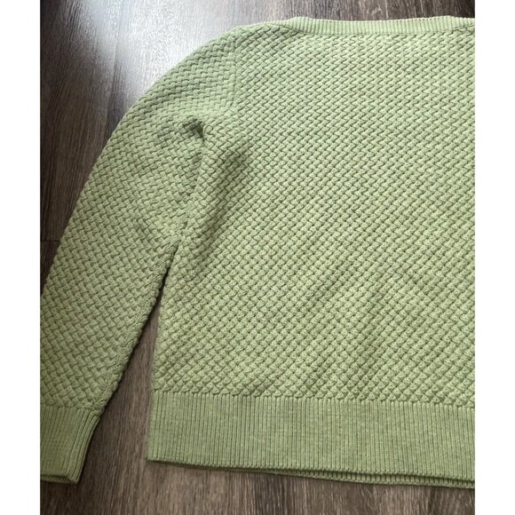 Vintage LL Bean Women’s Size M Knitted Mint Green Sweatshirt Crew Neck Sweater - Picture 10 of 14